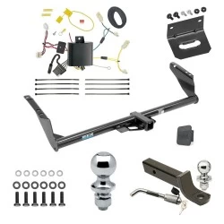 Ultimate Tow Package For 11-14 Toyota Sienna (15-20 SE ONLY) Trailer Hitch w/ Wiring 2" Drop Mount Dual 2" and 1-7/8" Ball Lock Bracket Cover 2" Receiver Reese
