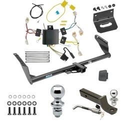 Ultimate Tow Package For 15-20 Toyota Sienna Exc SE Trailer Hitch w/ Wiring 2" Drop Mount Dual 2" and 1-7/8" Ball Lock Bracket Cover 2" Receiver Reese
