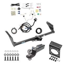 Trailer Hitch Tow Package w/ 7-Way RV Wiring For 11-20 Toyota Sienna incl SE w/ 2" Drop Mount 2" Ball Class 3 2" Receiver Reese