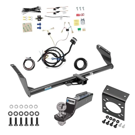 Trailer Hitch Tow Package w/ 7-Way RV Wiring For 11-20 Toyota Sienna incl SE w/ 2" Drop Mount 2" Ball Class 3 2" Receiver Reese