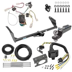 Trailer Hitch Tow Package w/ 7-Way RV Wiring For 04-10 Toyota Sienna All Models w/ 2" Drop Mount 2" Ball Class 3 2" Receiver Reese
