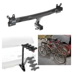 Trailer Hitch w/ 4 Bike Rack For 08-10 Volvo V70 08-16 XC70 11-18 S60 15-18 V60 Approved for Recreational & Offroad Use Carrier for Adult Woman or Child Bicycles Foldable