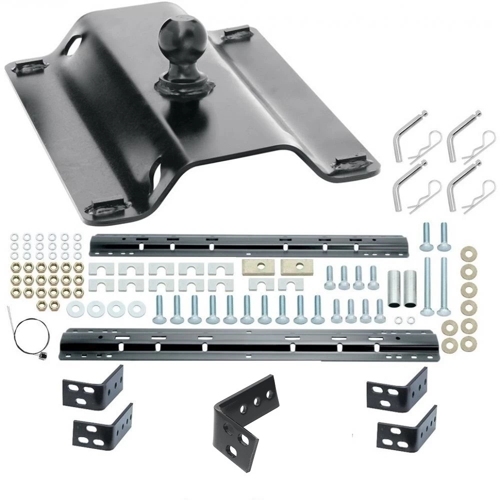 Reese 25K Gooseneck Trailer Hitch w/ Rails For 02-10 Dodge Ram 1500 2500 3500 11-12 RAM 2500 3500 Base Rail Kit Brackets and Hardware Heavy Duty
