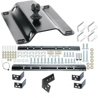 Reese 25K Gooseneck Trailer Hitch w/ Rails For 02-10 Dodge Ram 1500 2500 3500 11-12 RAM 2500 3500 Base Rail Kit Brackets and Hardware Heavy Duty