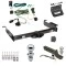 Ultimate Tow Package For 03-27 Chevy Express GMC Savana 1500 2500 3500 Trailer Hitch w/ Wiring 2" Drop Mount Dual 2" and 1-7/8" Ball Lock Bracket Cover 2" Receiver Reese