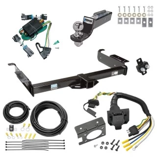 Custom Fit Trailer Hitch Wiring Harness (Plug & Play) 2" Drop Ball-Mount w/ Pin/Clip 2" Chrome Ball Trailer Connector Adapter Brake Control Wiring Kit Circuit Breaker Installation Hardware Installation Instructions 51023 85343 20506 7012a 11 Trailer Hitch Tow Package w/ 7-Way RV Wiring For 00-02 Chevy Express GMC Savana Van w/ 2" Drop Mount 2" Ball Class 3 2" Receiver All Models Reese