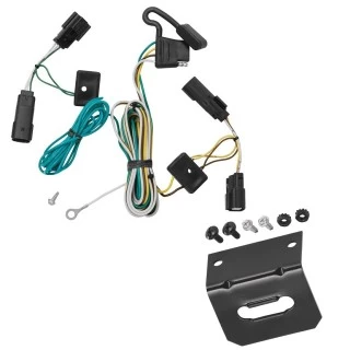 Plug and Play T-One Wiring Harness Connector 4-Flat Mounting Bracket Installation Instructions 74711 118144 Reese Trailer Wiring and Bracket 07-09 Saturn Outlook Plug Play 4-Flat Harness 07 08 09 2007 2008 2009 Trailer Wiring and Bracket For 07-09 Saturn Outlook Plug & Play 4-Flat Harness