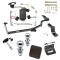 Ultimate Tow Package For 06-15 Honda Civic Trailer Hitch w/ Wiring Draw-Bar Dual 2" and 1-7/8" Ball Lock Bracket Cover 1-1/4" Receiver Reese