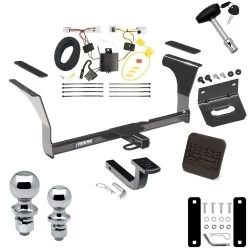 Ultimate Tow Package For 07-15 Nissan Altima 09-14 Maxima Trailer Hitch w/ Wiring Draw-Bar Dual 2" and 1-7/8" Ball Lock Bracket Cover 1-1/4" Receiver Reese