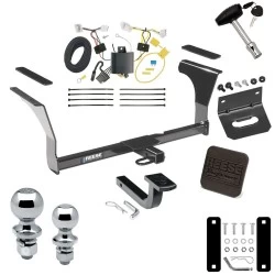 Ultimate Tow Package For 16-25 Nissan Altima All Models Trailer Hitch w/ Wiring Draw-Bar Dual 2" and 1-7/8" Ball Lock Bracket Cover 1-1/4" Receiver Reese