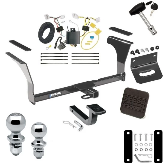 Ultimate Tow Package For 16-25 Nissan Altima All Models Trailer Hitch w/ Wiring Draw-Bar Dual 2" and 1-7/8" Ball Lock Bracket Cover 1-1/4" Receiver Reese