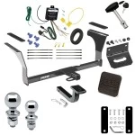Ultimate Tow Package For 16-23 Nissan Maxima All Models Trailer Hitch w/ Wiring Draw-Bar Dual 2" and 1-7/8" Ball Lock Bracket Cover 1-1/4" Receiver Reese