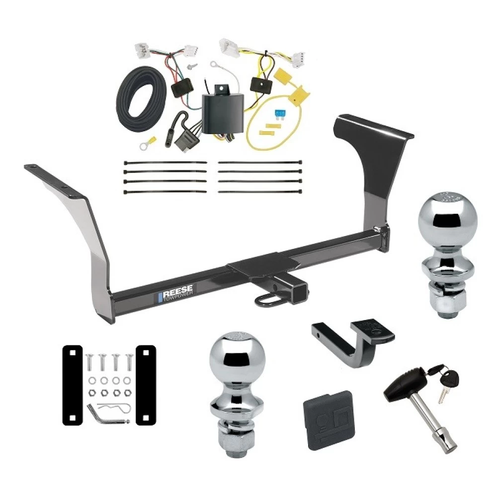 Reese Trailer Tow Hitch For 16-25 Nissan Altima All Models Deluxe Package Wiring 2" and 1-7/8" Ball and Lock