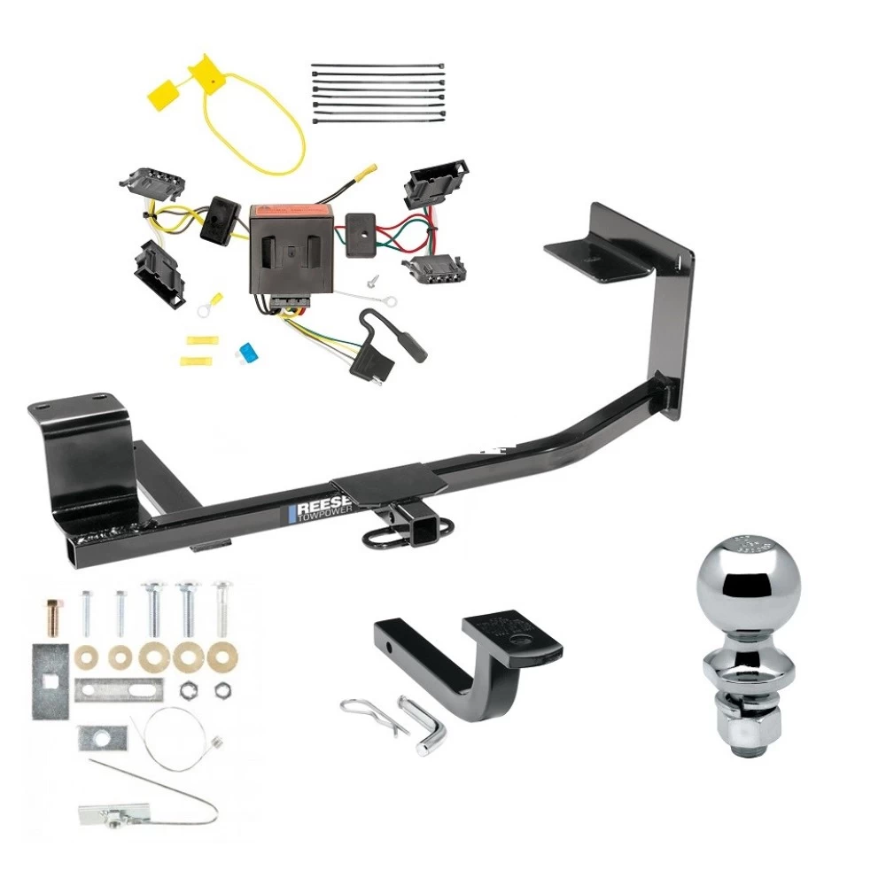 Tow Package For 06-14 Volkswagen Jetta Sedan Exc TDI Trailer Hitch w/ Wiring Draw-Bar 2" Ball 1-1/4" Receiver Reese