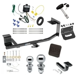 Ultimate Tow Package For 10-14 Volkswagen Golf Wagon 11-14 Jetta SportWagen Exc TDI Trailer Hitch w/ Wiring Draw-Bar Dual 2" and 1-7/8" Ball Lock Bracket Cover 1-1/4" Receiver Reese