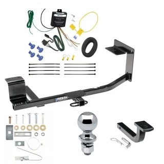 Tow Package For 10-14 Volkswagen Golf Wagon 11-14 Jetta SportWagen Exc TDI Trailer Hitch w/ Wiring Draw-Bar 2" Ball 1-1/4" Receiver Reese