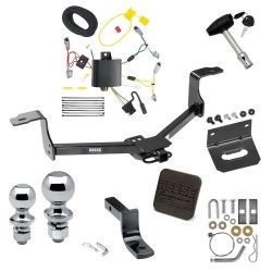Ultimate Tow Package For 13-15 Honda Accord Coupe & Sedan w/o LED Taillights Trailer Hitch w/ Wiring Draw-Bar Dual 2" and 1-7/8" Ball Lock Bracket Cover 1-1/4" Receiver Reese