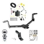 Tow Package For 13-15 Honda Accord Coupe & Sedan w/o LED Taillights Trailer Hitch w/ Wiring Draw-Bar 2" Ball 1-1/4" Receiver Reese