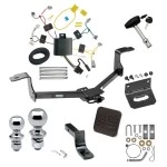 Ultimate Tow Package For 16-17 Honda Accord Sedan Exc Hybrid Trailer Hitch w/ Wiring Draw-Bar Dual 2" and 1-7/8" Ball Lock Bracket Cover 1-1/4" Receiver Reese
