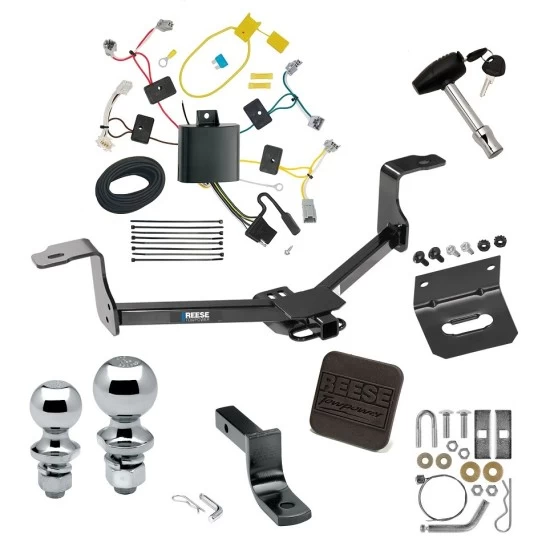 Ultimate Tow Package For 16-17 Honda Accord Sedan Exc Hybrid Trailer Hitch w/ Wiring Draw-Bar Dual 2" and 1-7/8" Ball Lock Bracket Cover 1-1/4" Receiver Reese