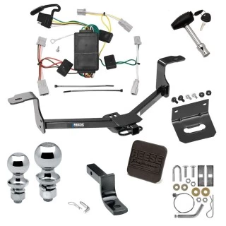 Ultimate Tow Package 08-12 Honda Accord Coupe & Sedan Trailer Hitch w/ Wiring Draw-Bar Dual 2" and 1-7/8" Ball Lock Bracket Cover 1-1/4" Receiver Reese