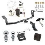 Ultimate Tow Package For 03-03 Toyota Corolla Trailer Hitch w/ Wiring Draw-Bar Dual 2" and 1-7/8" Ball Lock Bracket Cover 1-1/4" Receiver Reese