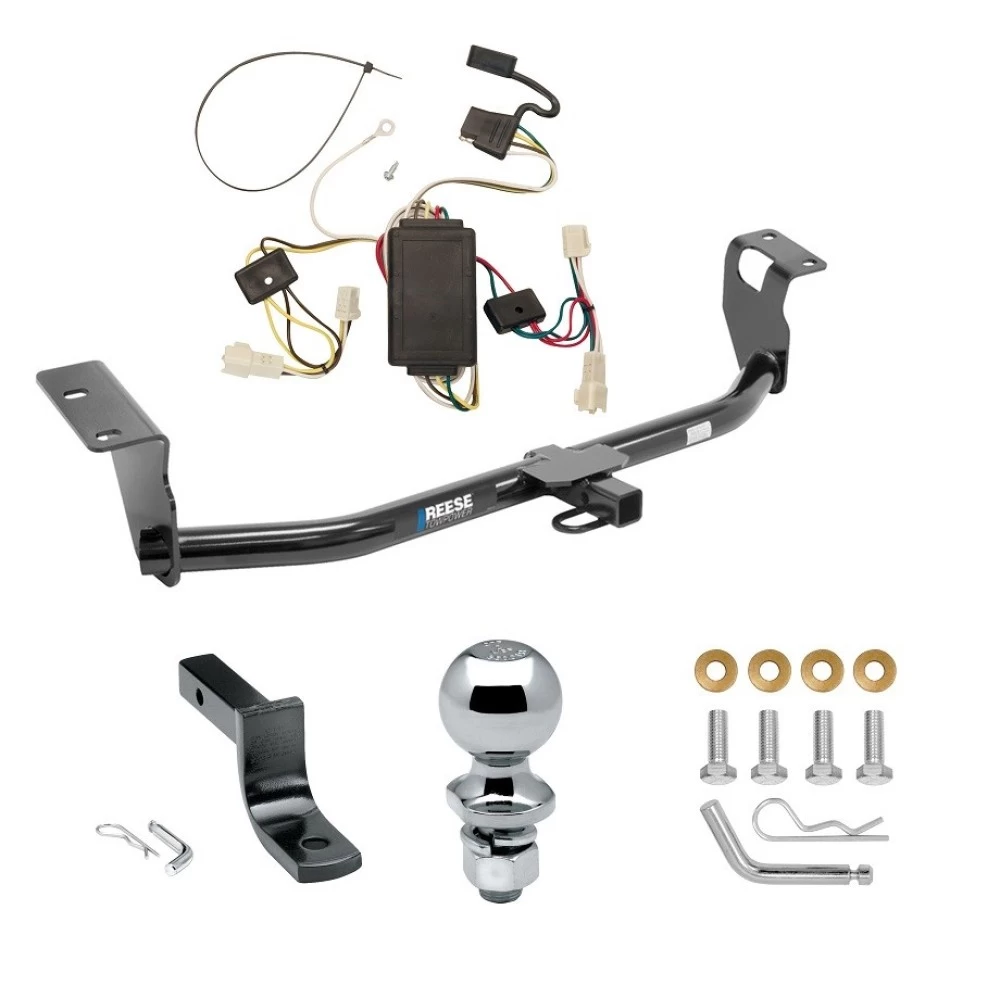 Tow Package For 03-03 Toyota Corolla Trailer Hitch w/ Wiring Draw-Bar 2" Ball 1-1/4" Receiver Reese