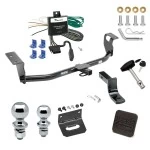 Ultimate Tow Package For 03-13 Toyota Corolla Sedan Trailer Hitch w/ Wiring Draw-Bar Dual 2" and 1-7/8" Ball Lock Bracket Cover 1-1/4" Receiver Reese
