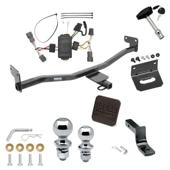 Ultimate Tow Package For 14-19 KIA Soul w/ LED Taillights Trailer Hitch w/ Wiring Draw-Bar Dual 2" and 1-7/8" Ball Lock Bracket Cover 1-1/4" Receiver Reese