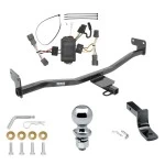 Tow Package For 14-19 KIA Soul w/ LED Taillights Trailer Hitch w/ Wiring Draw-Bar 2" Ball 1-1/4" Receiver Reese