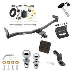 Ultimate Tow Package For 14-19 KIA Soul w/o LED Taillights Trailer Hitch w/ Wiring Draw-Bar Dual 2" and 1-7/8" Ball Lock Bracket Cover 1-1/4" Receiver Reese