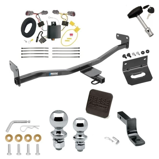 Ultimate Tow Package For 14-19 KIA Soul w/o LED Taillights Trailer Hitch w/ Wiring Draw-Bar Dual 2" and 1-7/8" Ball Lock Bracket Cover 1-1/4" Receiver Reese