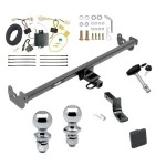Reese Trailer Tow Hitch For 15-19 Toyota Yaris Hatchback Except SE 20-22 Yaris Sedan Deluxe Package Wiring 2" and 1-7/8" Ball and Lock