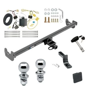 Reese Trailer Tow Hitch For 15-19 Toyota Yaris Hatchback Except SE 20-22 Yaris Sedan Deluxe Package Wiring 2" and 1-7/8" Ball and Lock