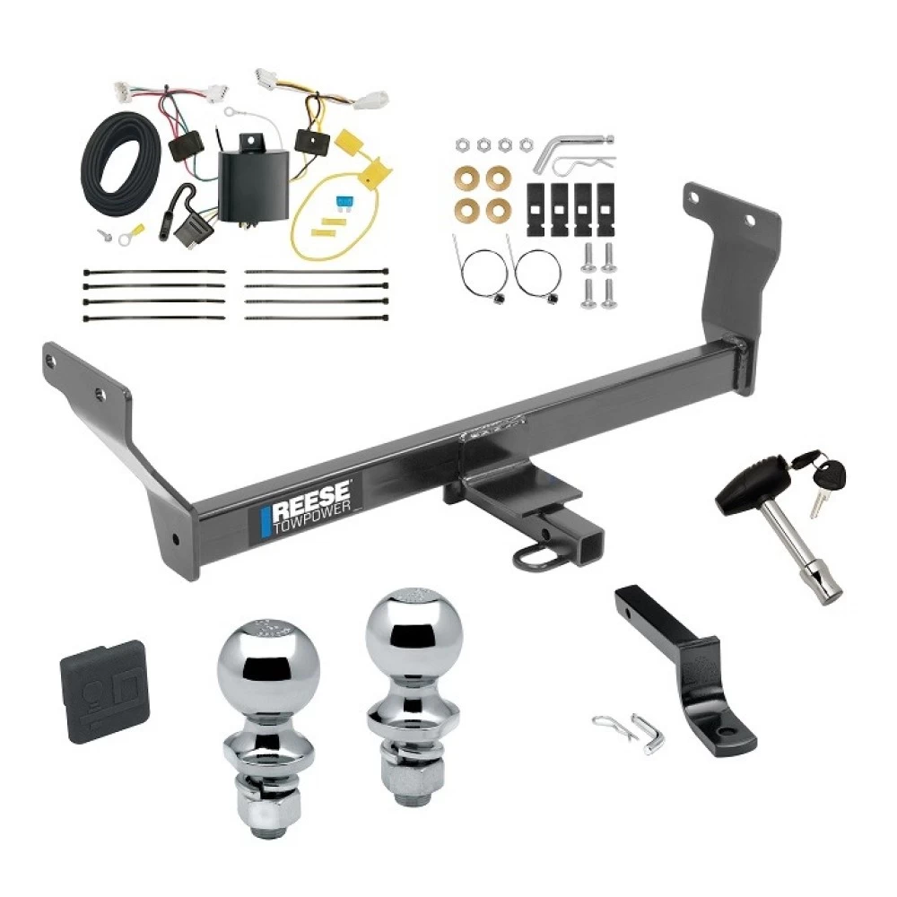 Reese Trailer Tow Hitch For 14-24 INFINITI Q50 Deluxe Package Wiring 2" and 1-7/8" Ball and Lock