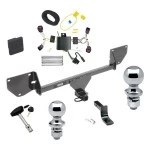 Reese Trailer Tow Hitch For 16-22 Chevrolet Spark All Models Deluxe Package Wiring 2" and 1-7/8" Ball and Lock