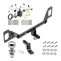 Tow Package For 16-21 Honda Civic Sedan - exc center exhaust Trailer Hitch w/ Wiring Draw-Bar 2" Ball 1-1/4" Receiver Reese