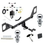 Reese Trailer Hitch w/ Wiring For 21-23 Honda Civic Sedan Coupe Hatchback Deluxe Package Wiring 2" and 1-7/8" Ball and Lock