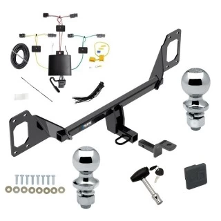 Reese Trailer Hitch w/ Wiring For 21-23 Honda Civic Sedan Coupe Hatchback Deluxe Package Wiring 2" and 1-7/8" Ball and Lock