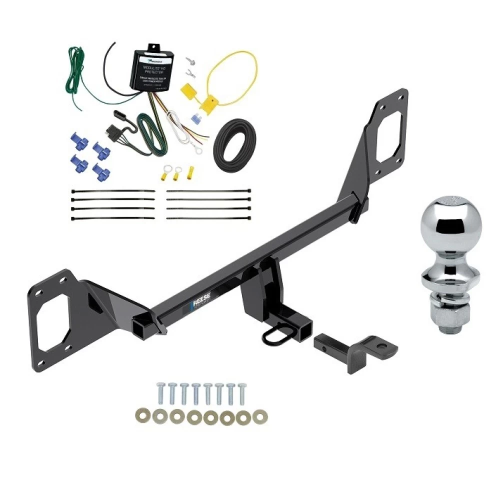 Reese Trailer Tow Hitch For 16-23 Honda Civic Complete Package w/ Wiring Draw Bar and 1-7/8" Ball