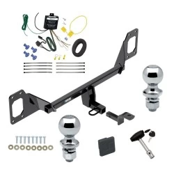 Reese Trailer Tow Hitch For 16-21 Honda Civic Coupe & Hatchback - exc center exhaust Deluxe Package Wiring 2" and 1-7/8" Ball and Lock