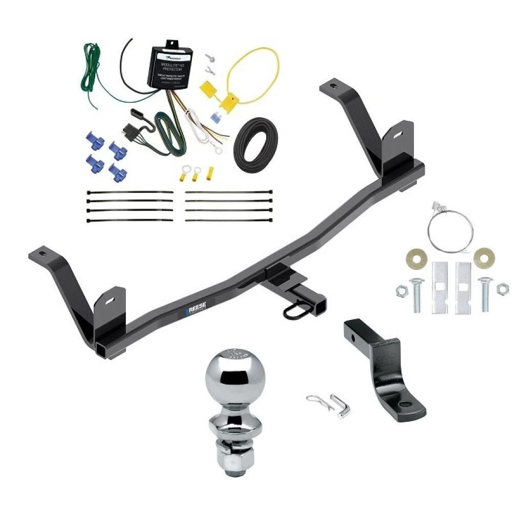Reese Trailer Tow Hitch For 17-21 Chevrolet Bolt EV All Models Complete Package w/ Wiring Draw Bar and 2" Ball