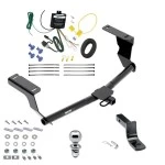 Tow Package For 08-11 Subaru Impreza 14-15 XV Crosstrek Trailer Hitch w/ Wiring Draw-Bar 2" Ball 1-1/4" Receiver Reese
