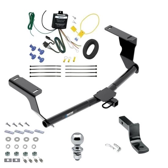 Tow Package For 08-11 Subaru Impreza 14-15 XV Crosstrek Trailer Hitch w/ Wiring Draw-Bar 2" Ball 1-1/4" Receiver Reese