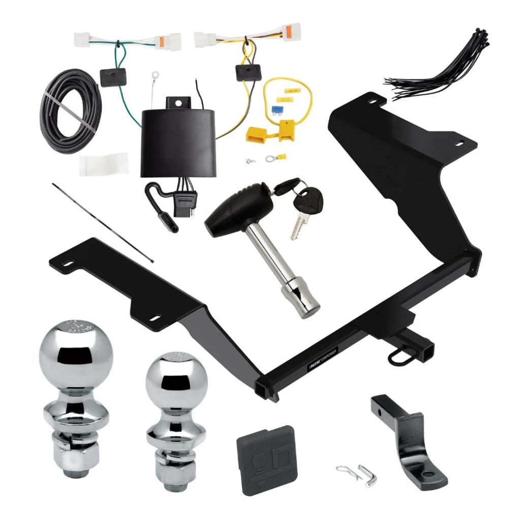 Reese Trailer Tow Hitch For 20-23 Hyundai Sonata All Models Deluxe Package Wiring 2" and 1-7/8" Ball and Lock