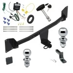 Custom Fit Trailer Hitch Draw-Bar w/ Pin/Clip Wiring Harness (Requires Splicing) 1-7/8" and 2" Chrome Ball Security Lock Pin Rubber Hitch Plug Cover Installation Hardware Installation Instructions 77994 3593 119148 63820 63810 580407 2211 Reese Reese Trailer Tow Hitch For 20-22 Volkswagen Passat w/ LED Taillights Deluxe Package Wiring 2" and 1-7/8" Ball and Lock