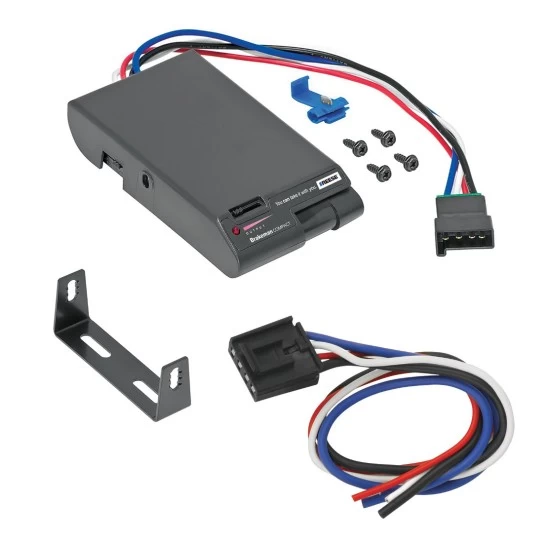Trailer Brake Control For 07-14 Chevy Silverado GMC Sierra 2500 HD 3500 HD 07-13 1500 w/ Hardwire Wiring Adapter Electric Trailer Brakes Module Box Controller Brakeman Compact Reese