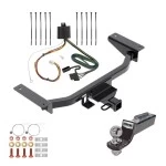 Tow Package For 16-23 Mazda CX-9 All Models Trailer Hitch w/ Wiring 2" Drop Mount 2" Ball 2" Receiver Reese