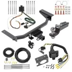 Trailer Hitch Tow Package w/ 7-Way RV Wiring For 16-23 Mazda CX-9 All Models w/ 2" Drop Mount 2" Ball Class 3 2" Receiver Reese