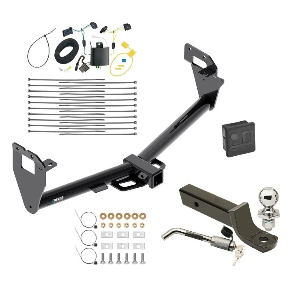 Reese Trailer Tow Hitch For 15-23 Jeep Renegade All Models Deluxe Package Wiring 2" Ball Mount and Lock